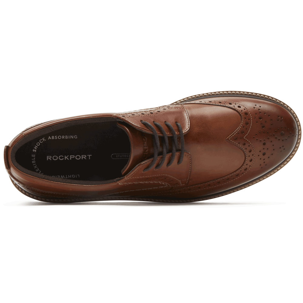 Rockport Dress Shoes For Mens Brown - Marshall Wingtip - ZR4136082